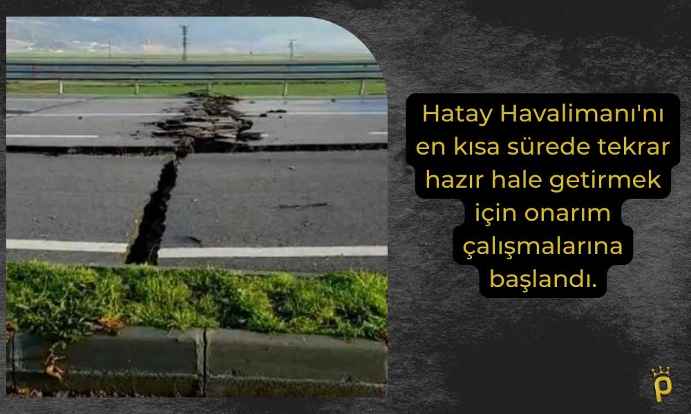 Hatay Havalimanı’nda Onarım Çalışmaları Başladı
