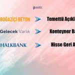 BOBET, HALKB ve GLCVY’den Güncel Haberler