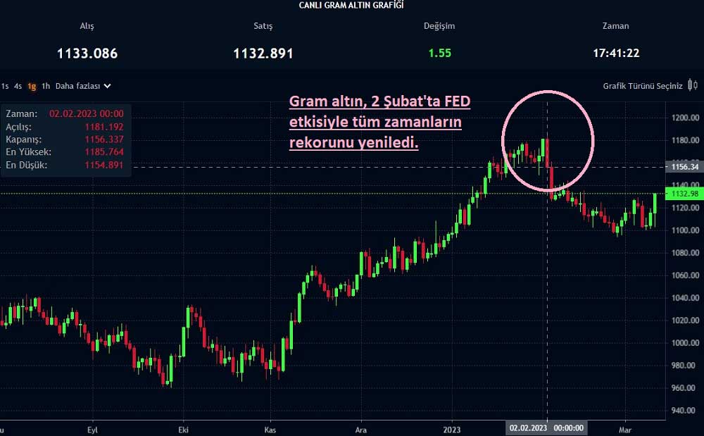 Gram Altın 1185 Lira Rekor Yineledi