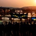 Prag’da Halk Ukrayna’ya Yapılan Yardımları Protesto Etti