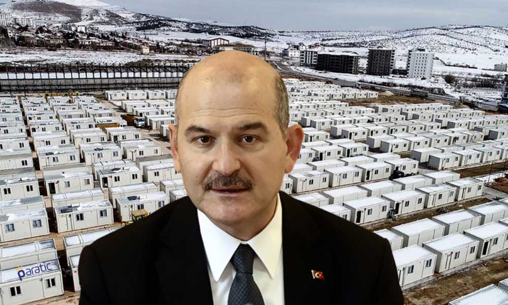 Soylu: Konteynerlerde Öncelik Yakınlarını Kaybedenlere Verilecek