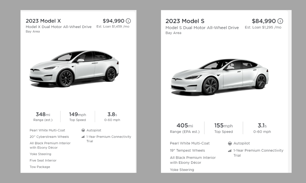 Tesla 2023 Model X Model S
