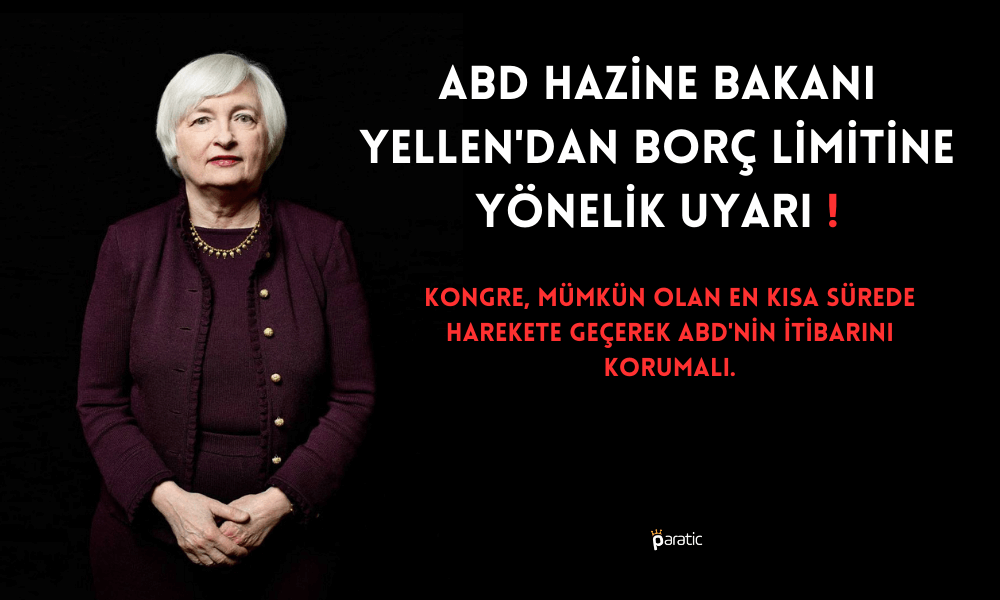 Yellen: ABD 1 Haziran’dan Sonra Nakit Sıkıntısı Çekebilir
