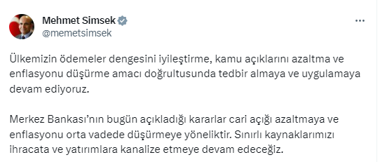 Mehmet Şimşek Twitter