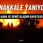 Çanakkale Yangınına Müdahale Sürüyor! Boğaz Trafiğe Kapatıldı