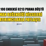 BIST 100 Endeksi 8213 Puana Düştü! Uzmandan Hisse Yorumu Geldi