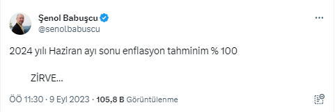 Şenol Babuşcu enflasyon