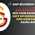 Galatasaray Dev Sponsorluk Anlaşmasını KAP’a Bildirdi! İşte Tutar