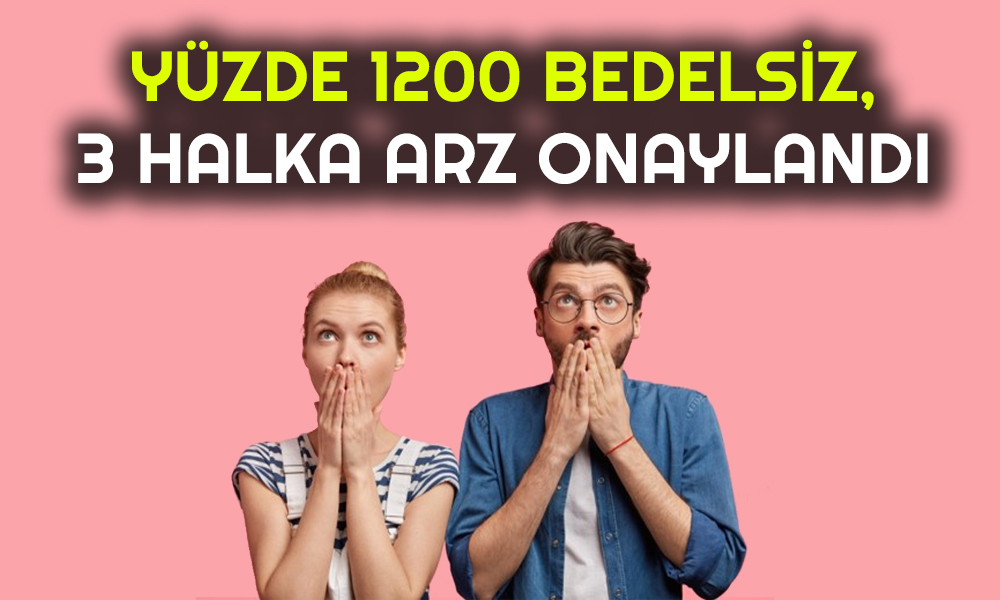 Yüzde 1200 Bedelsiz ve 3 Şirketin Halka Arzı Onaylandı!