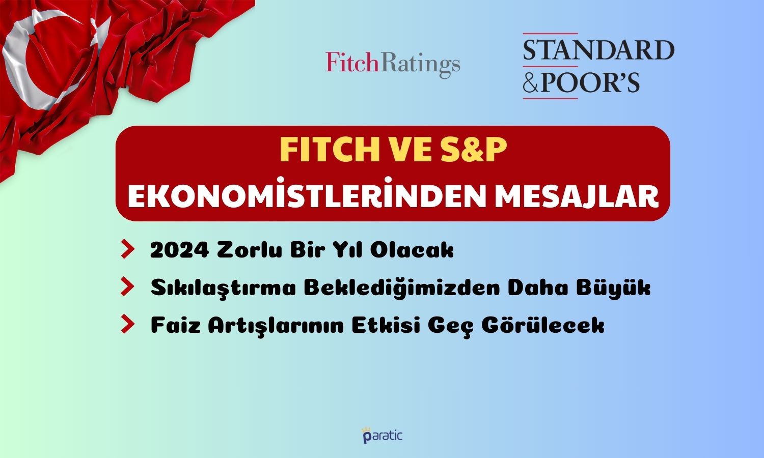 Fitch ve S&P: TCMB’nin Faiz Artışının Etkisi Gecikmeli Görülecek