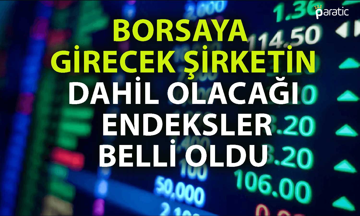 Halka Arz Olacak Gayrimenkul Şirketine İlişkin Endeks Açıklaması