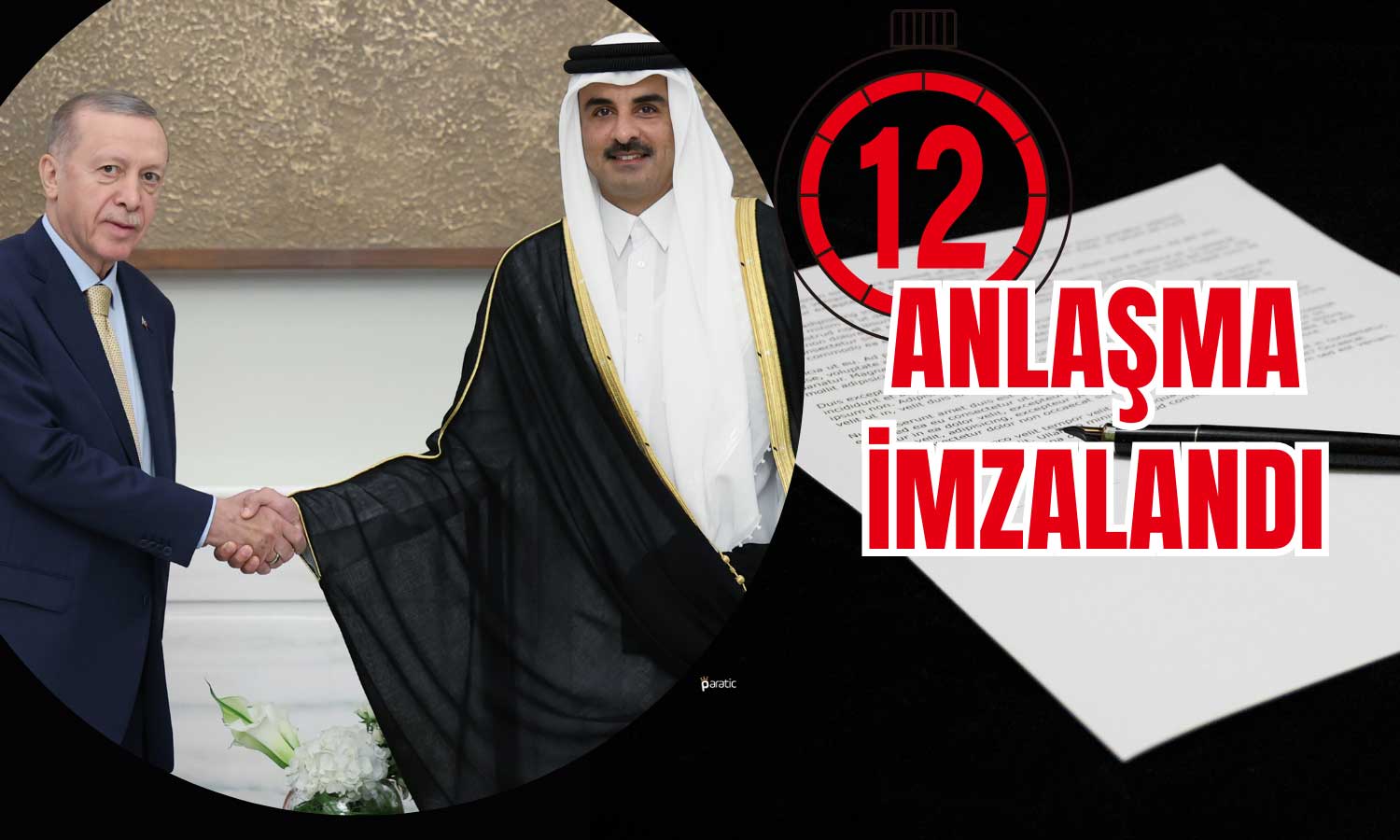 Katar ile Türkiye Arasında 12 Anlaşmaya İmza Atıldı