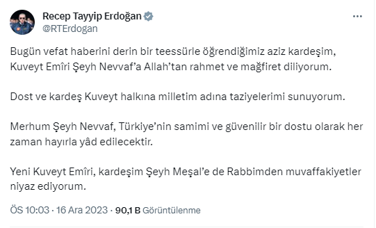 Erdoğan Kuveyt Emiri