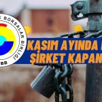 TOBB Kasım Ayında Kapanan Şirket Sayısını Açıkladı