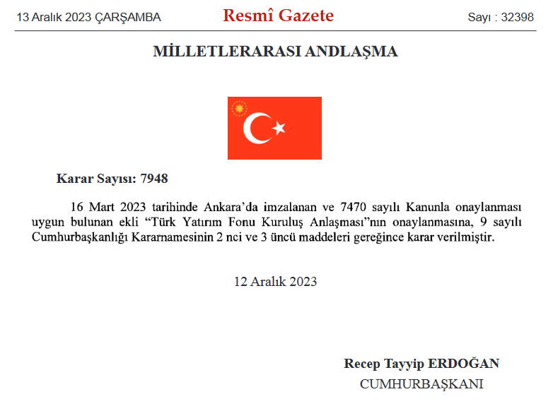 Türk Yatırım Fonu Resmi Gazete