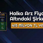 Halka Arzda Tat Vermeyen Şirketten 415 Milyon TL’lik Yatırım