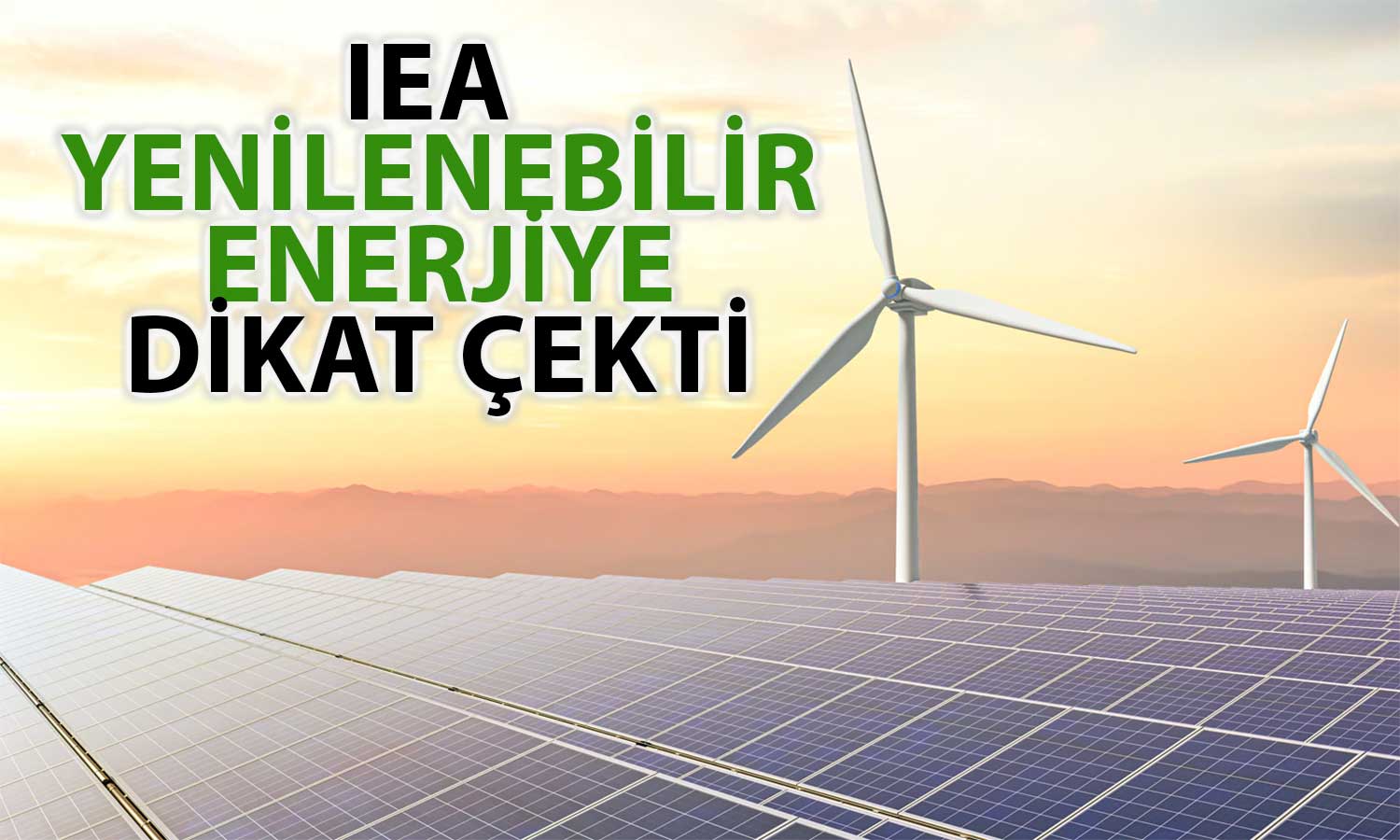 IEA’dan Temiz Enerji Vurgusu: Elektrik Talebi Buradan Karşılanacak