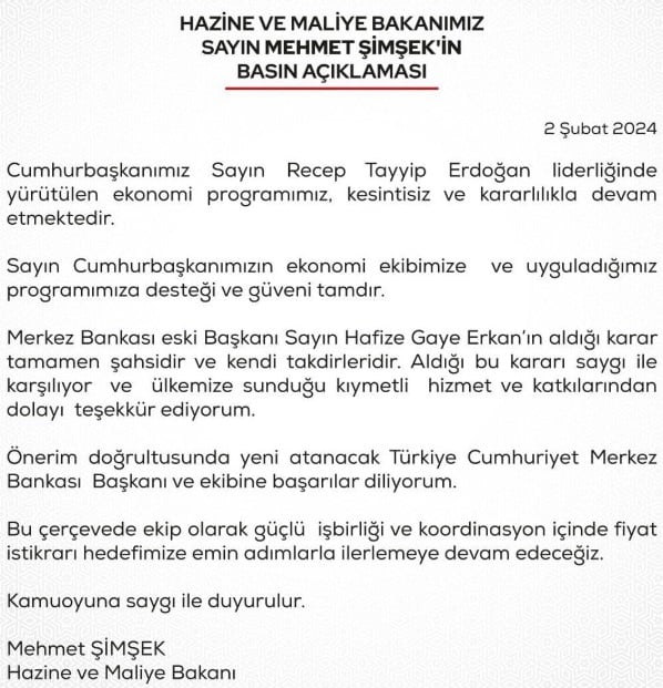 Erkan’dan Şok Açıklama: Görevimden Affımı Talep Ediyorum!