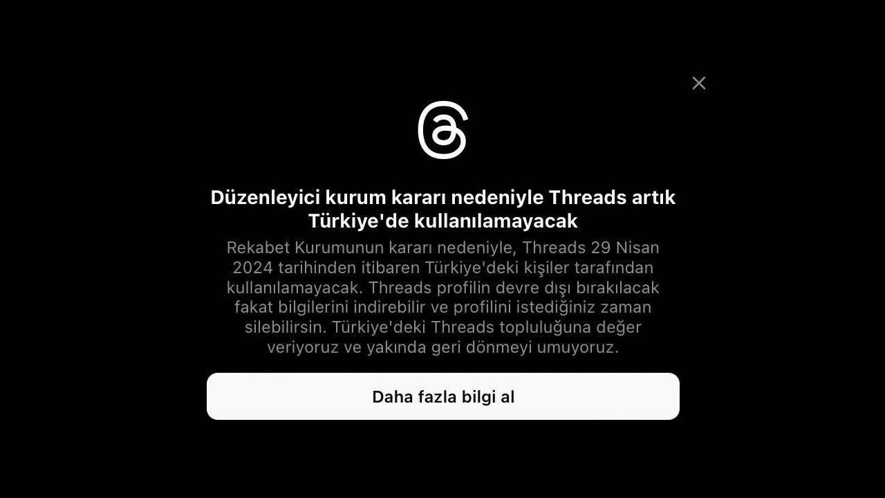 Threads, Türkiye'deki Faaliyetlerine Geçici Ara Veriyor