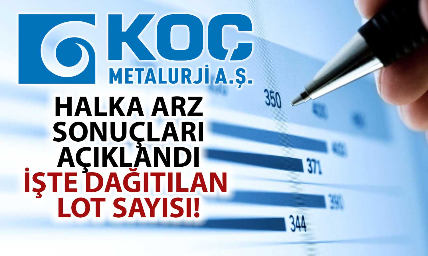 Koç Metalurji Halka Arz Sonuçları Açıklandı: Kaç Lot Düştü?