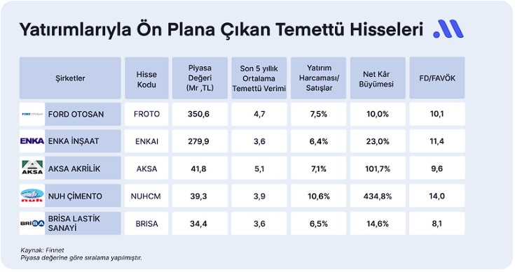 Temettü Verimi Yüksek En Çok Yatırım Yapan 5 Şirket