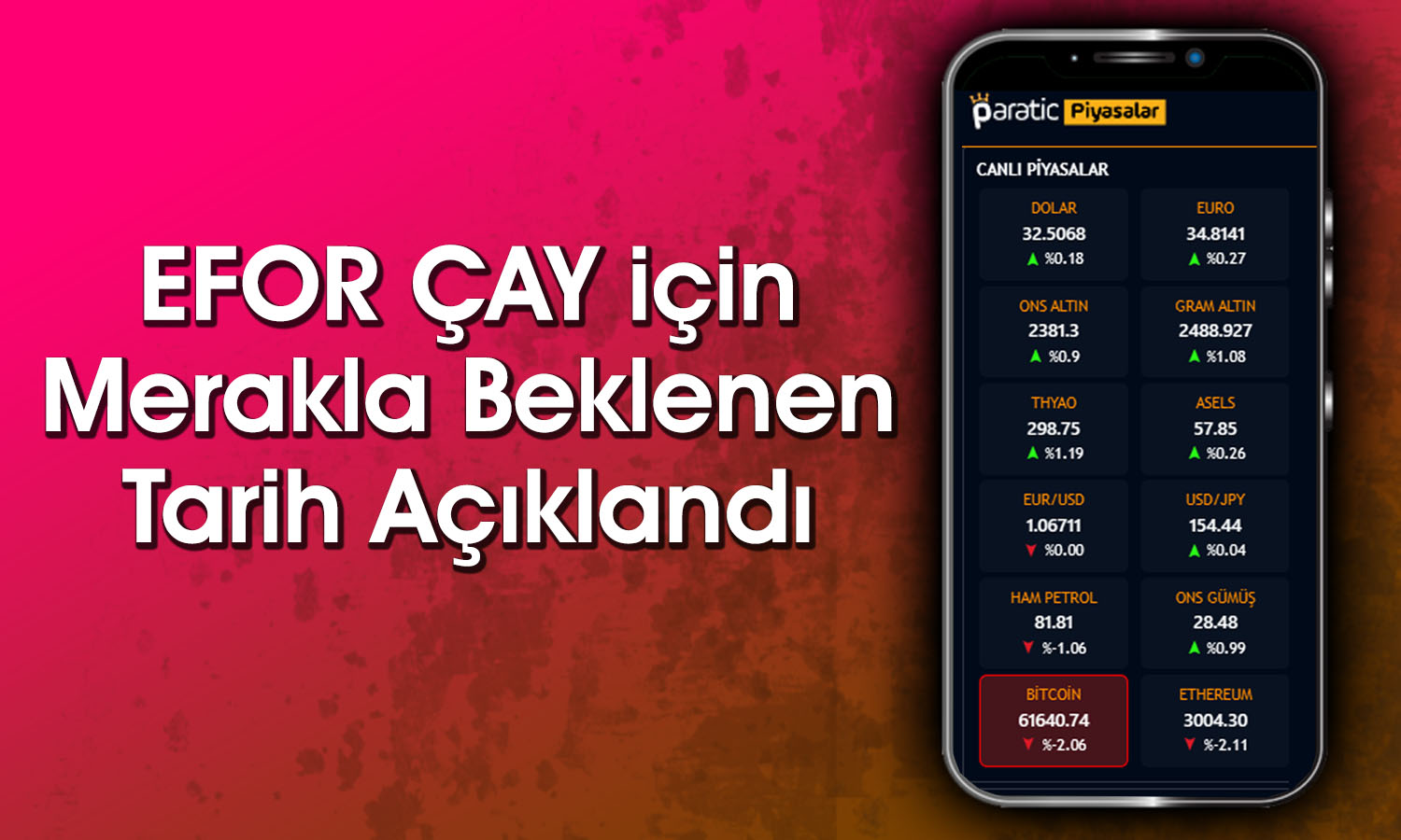 Yatırımcılar Dikkat! Efor Çay için Geri Sayım Başladı