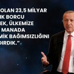Erdoğan: Ülkemize Gerçek Manada Ekonomik Bağımsızlığını Kazandırdık