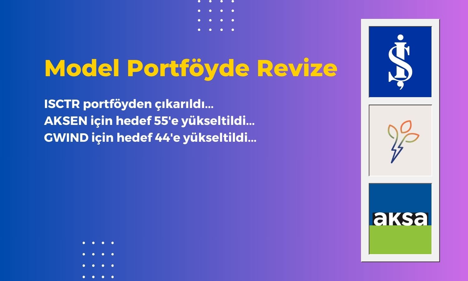 Model Portföyde Büyük Revize: Hedef Fiyatlar Değişti!