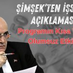 Şimşek, Stagflasyon Sinyali Veren İşsizlik Artışını Yorumladı