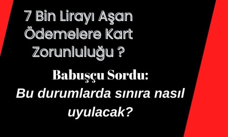 Babuşçu’dan 7 Bin Lira Kısıtlamasına İlişkin Maliye’ye Sorular