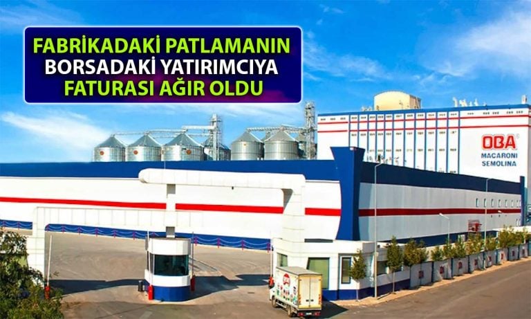 Fabrikadaki Patlama Sonrası OBAMS’tan Borsada Sert Düşüş!