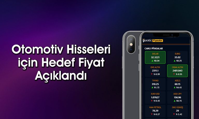 Otomotiv Hissesi 1585 TL’ye Yükselecek! Rapor Paylaşıldı