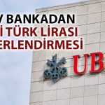 UBS’ten Türk Lirası Pozisyon Önerisinde Değişiklik