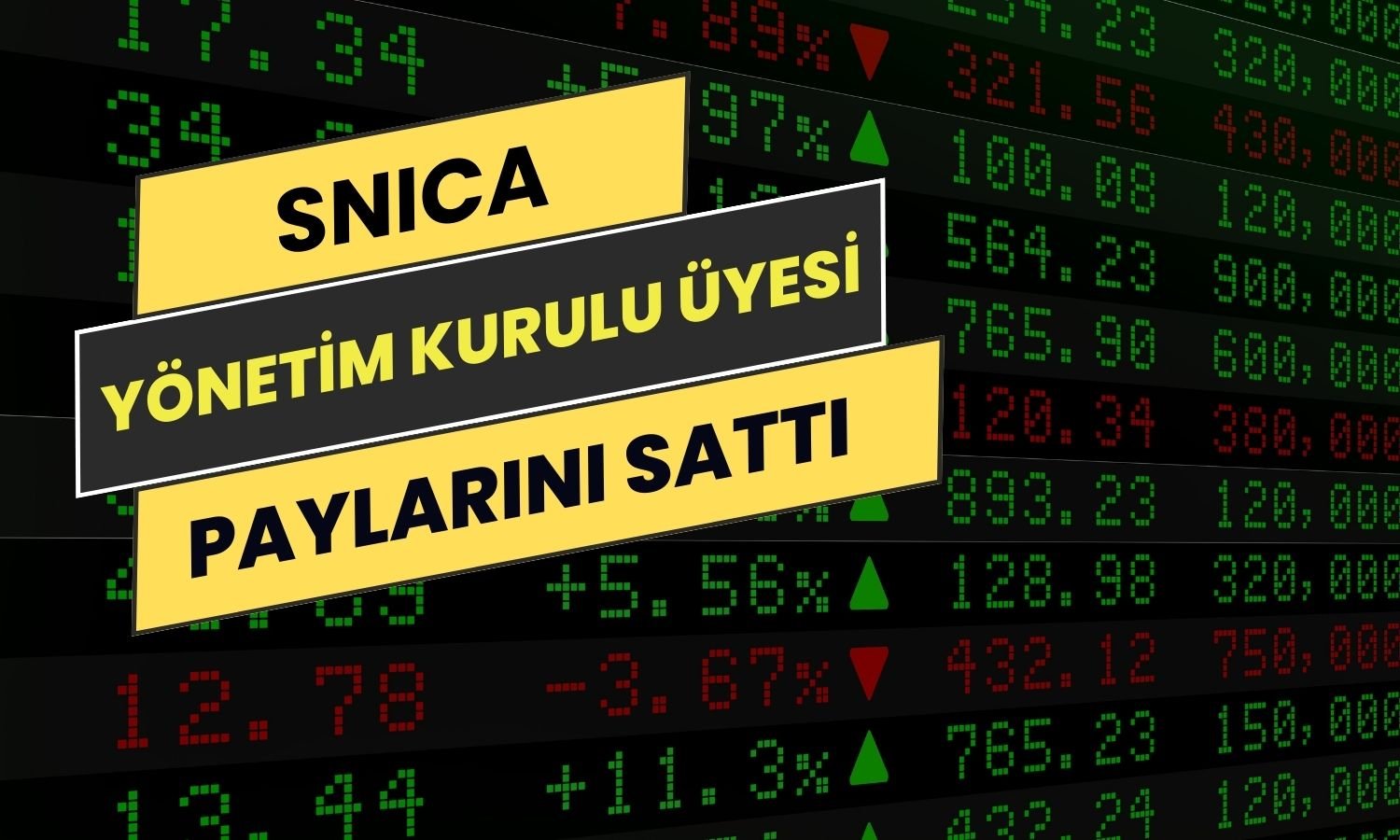 SNICA Üyesinin Satılabilir Paya Dönüştürülmüş Hissesi Kalmadı