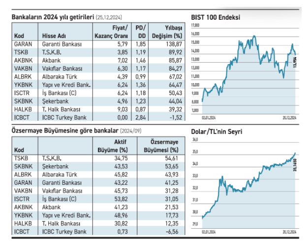 Bankacılık hisseleri yatırımcılarını üzmedi: 2025’te ne olacak?