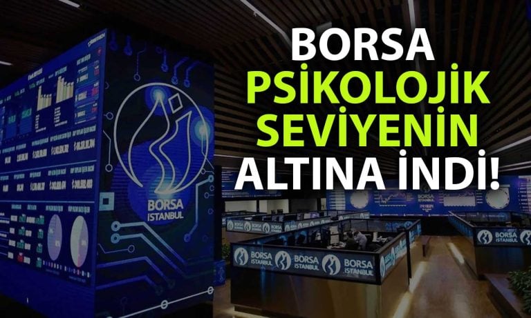 BIST 100 günler sonra yeniden kritik seviyenin altına indi