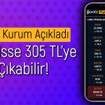 Holding hissesinde hedef fiyat 305,4 TL olarak belirlendi