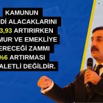 Ocak Zammı Yüzde 44 Olmalı, Üzerine Refah Payı Eklenmeli