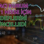Banka, holding ve sanayi hisseleri için yeni hedefler verildi