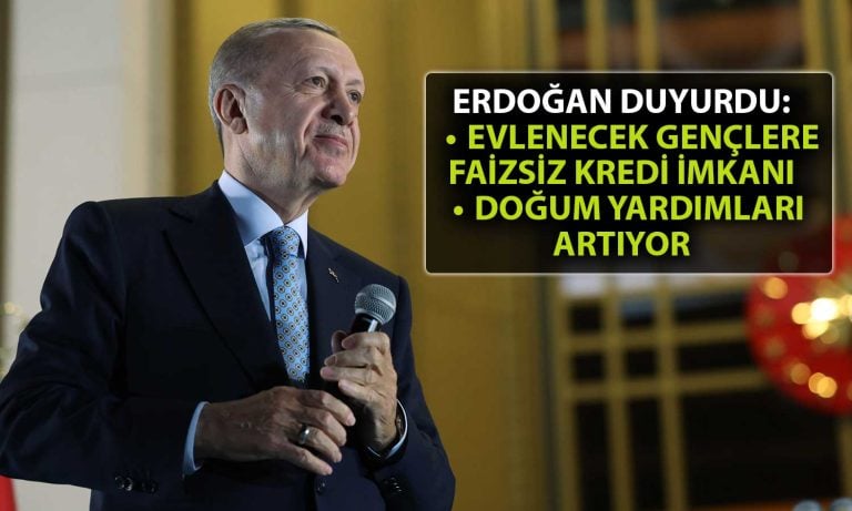 Erdoğan müjdeyi açıkladı: Evlenecek gençlere faizsiz kredi