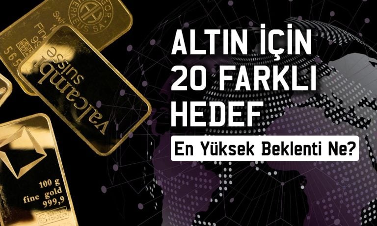 Altın için 2025 yıl sonuna yönelik 20 farklı tahmin