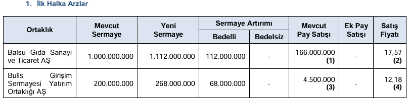 SPK onayladı: Balsu Gıda ve Bulls Girişim halka arz oluyor