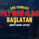 SPK sonrası pay geri alımı başlatan şirketler