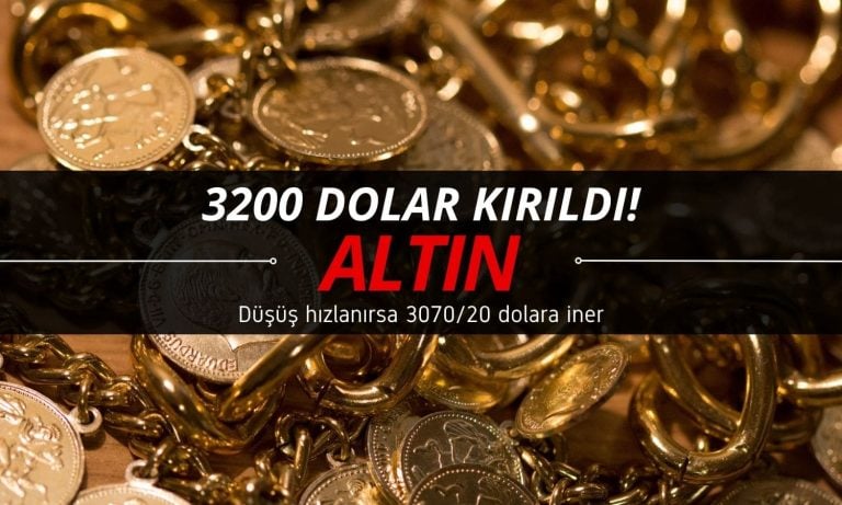 Beklenen oldu! Altın 3200 doları kırdı, düşüş hızlandı