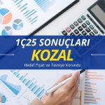 Beklenti altı net kâr: KOZAL 1Ç25 sonrası hedef fiyat