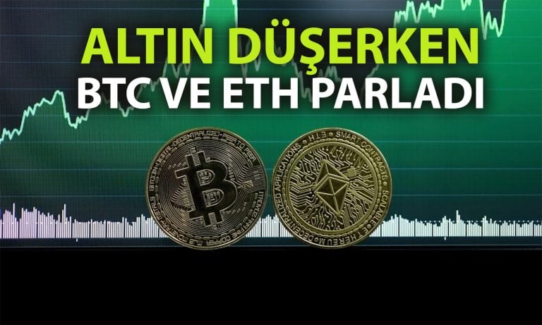 Bitcoin ve Ethereum piyasalar sarsılırken yükseliş ile ayrışıyor