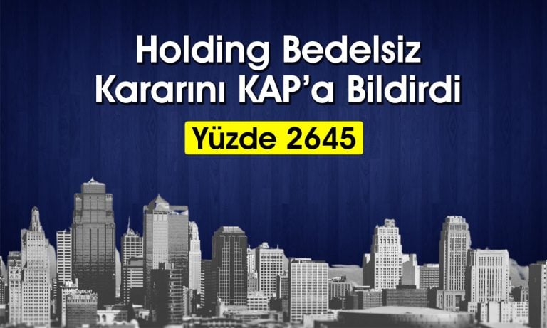 Holdingden yüzde 2645 bedelsiz kararı: Lotlar katlanacak