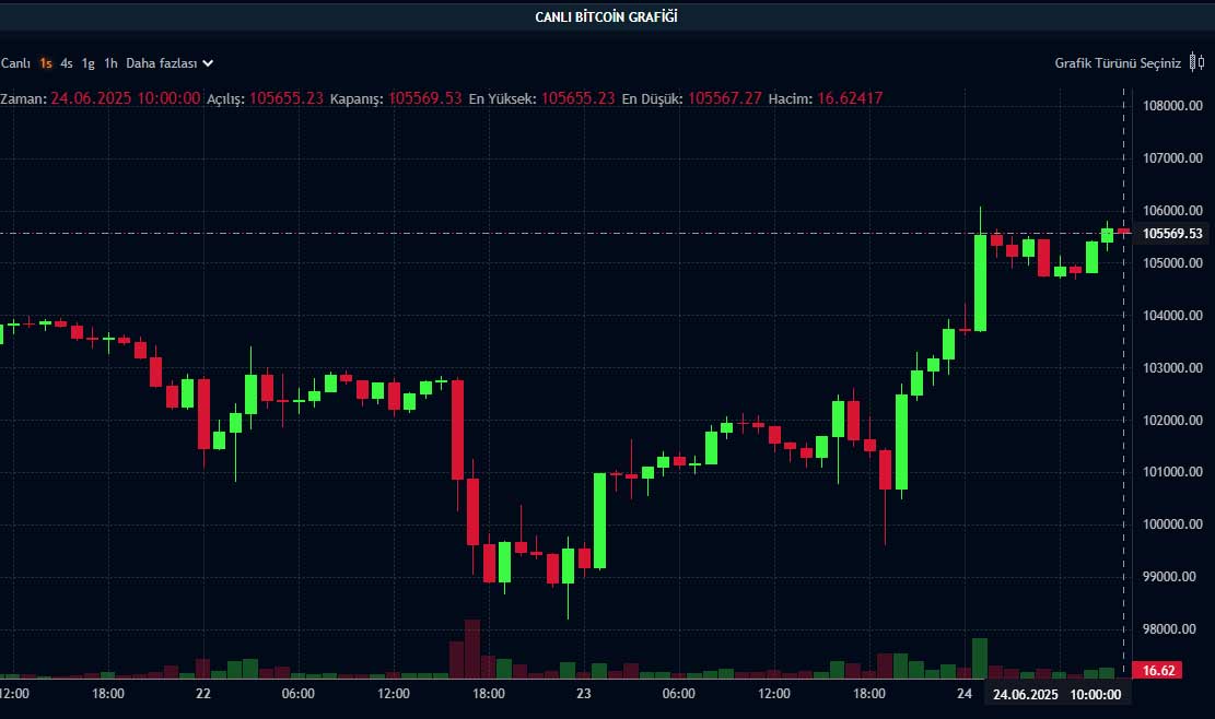 BTC fiyat grafiği