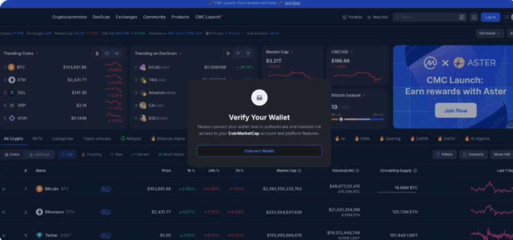 CoinMarketCap hack görüntüsü CoinMarketCap hack görüntüsü