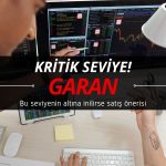 GARAN bu seviyenin üzerinde kalırsa tepki alımları artabilir!